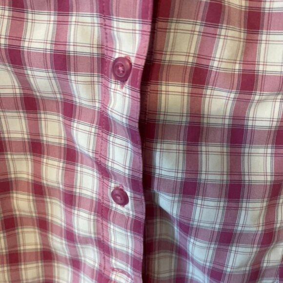 Duluth Trading Company Button Down Blouse Pink Small - Picture 4 of 12